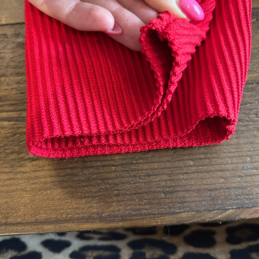 Babaton Red Ribbed Tube Top - Picture 5 of 6